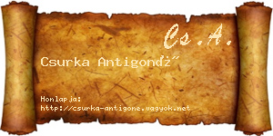 Csurka Antigoné névjegykártya